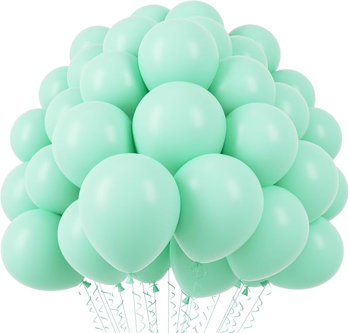 Voircoloria 110pcs Mint Green Balloons 12inch Pastel Green Latex Party Balloons for Baby Shower,Graduation, Wedding, Birthday, New Year, Anniversary Party Decorations