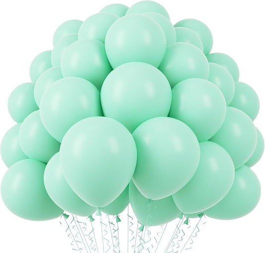 Voircoloria 110pcs Mint Green Balloons 12inch Pastel Green Latex Party Balloons for Baby Shower,Graduation, Wedding, Birthday, New Year, Anniversary Party Decorations