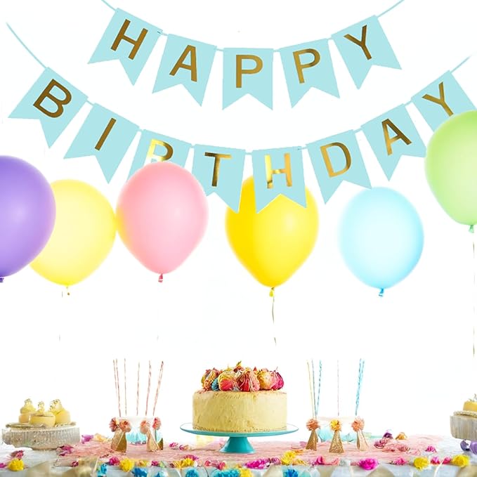 Happy Birthday Banner Party Banner Birthday Hanging Decoration for Women Men Girls Boys Adults Pets Party Backdrop Wall Decor Party Supplies