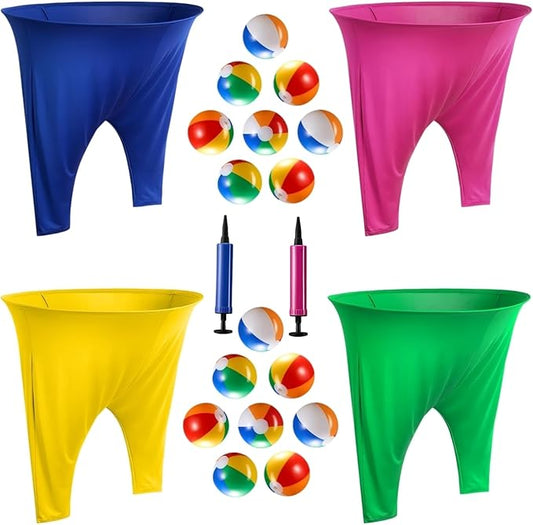 Granny Pants Yard Game Set, Oversized Giant Pants Outdoor Party Game with Bouncy Balls & Air Pump, Ultimate Backyard Games for Family Reunion, Carnival & Friends Gathering