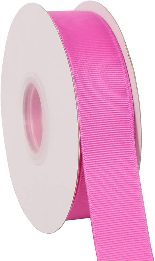 Ribbonitlux 1" Wide Solid Grosgrain Ribbon 25 Yards (183-Garden Rose）, Set for Gift Wrapping, Party Decor, Sewing Applications, Wedding and Craft