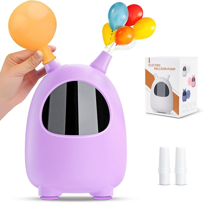 Balloon Pump Electric, SPLAKS Balloons Inflator Air Pump Portable Balloon Blower for Garland Arch, Party Decoration