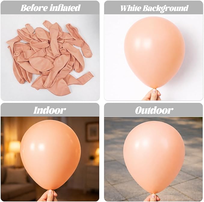 Voircoloria 90pack Pastel Orange Balloons Different Size 18/12/10/5 Inch Orange Balloon Garland Arch Kit for Graduation, Wedding, Birthday, Princess Theme, Baby Shower, Anniversary Party Decorations