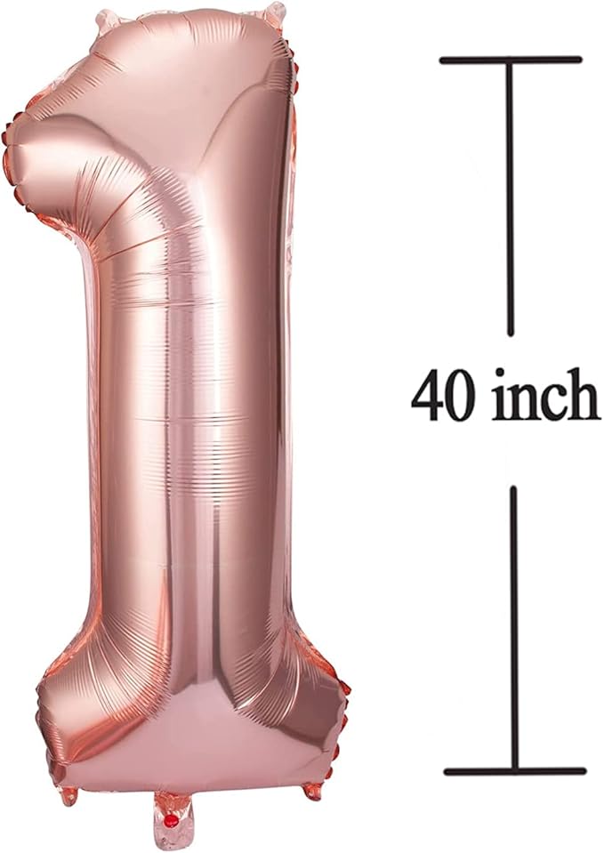 Rose Gold 16 Number Balloons Big Giant Jumbo Large Number 16 Foil Mylar Balloons for Girl Boy Men Sweet 16th Birthday Party Supplies 16 Anniversary Events Decorations-40 inch