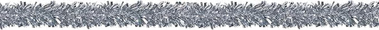 Beistle 50281-S 6-Ply Metallic Festooning Garland, 4" x 15', Silver