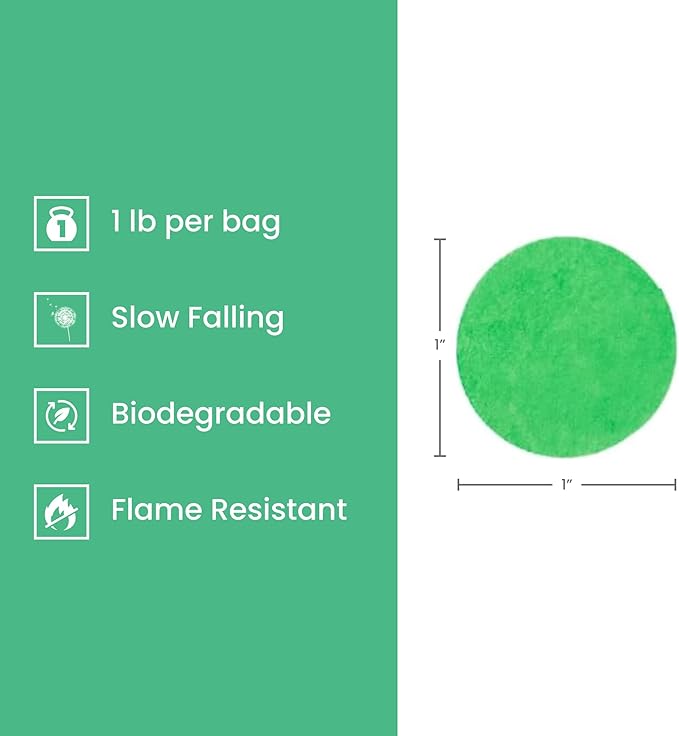 Ultimate Confetti, Orange Biodegradable Confetti Circles - Flame-Resistant and Slow-Falling Round Tissue Paper Confetti for Cannon and Launcher use – Best for Celebrations - 1 lb, 16 oz