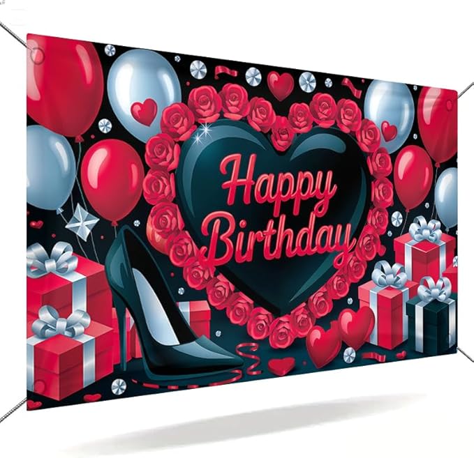 71x43 inch Birthday Porch Banner Large hanging birthday party decoration suitable for indoor/outdoor terraces and backyards - Colorful celebration banner slogan with "Happy Birthday" design, made of high strength and durable fabric, suitable for partie...