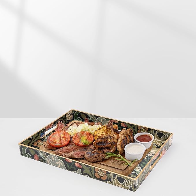 AGIOTA Coffee Table Trays, Serving Tray with Handles, Large Tray for Ottoman Coffee Table, Tray for Living Room Modern