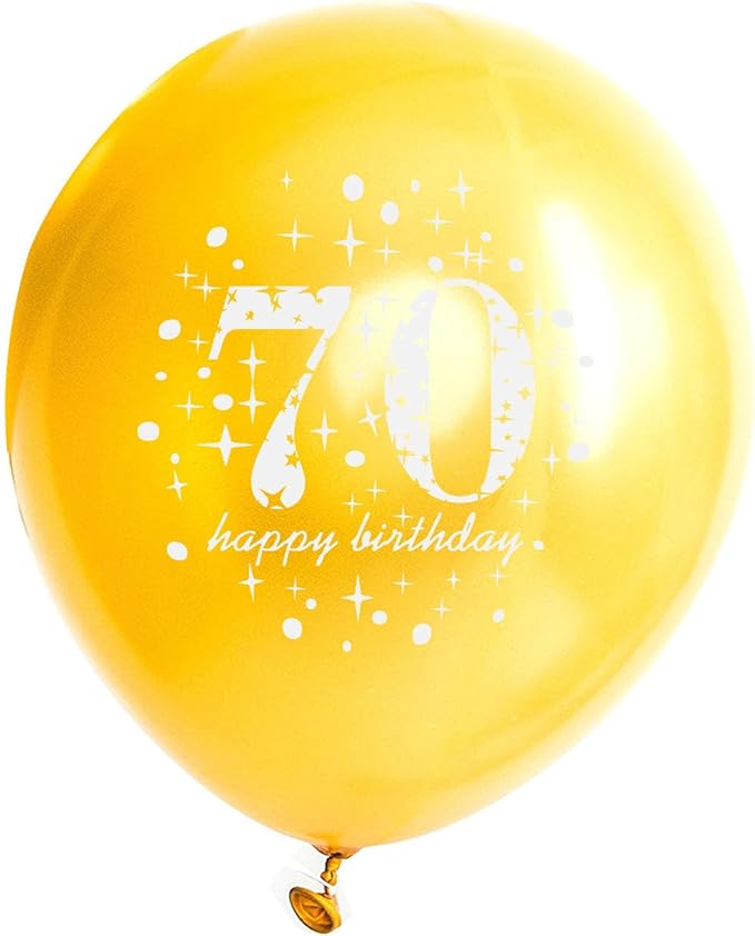SHUNTAI 70th Birthday Balloons for Women Rose Gold 70th Birthday Decorations Her Happy Birthday Latex Confetti Balloon 70 Year Old Anniversary Theme Party Decor Supplies 15 Pack 12 Inch