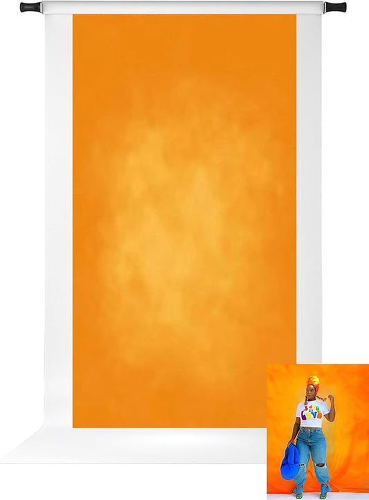 Kate Orange Photography Backdrops Abstract Photo Backdrop Poratrait Background for Photoshoot, 10x20ft