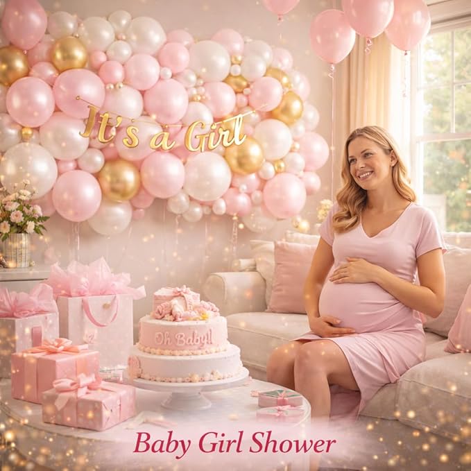 Pastel Pink Balloon 12 Inch, 100 Pack Latex Party Balloons, Round Helium Light Pink Balloons for Bridal Baby Shower Gender Reveal Birthday Party Decorations