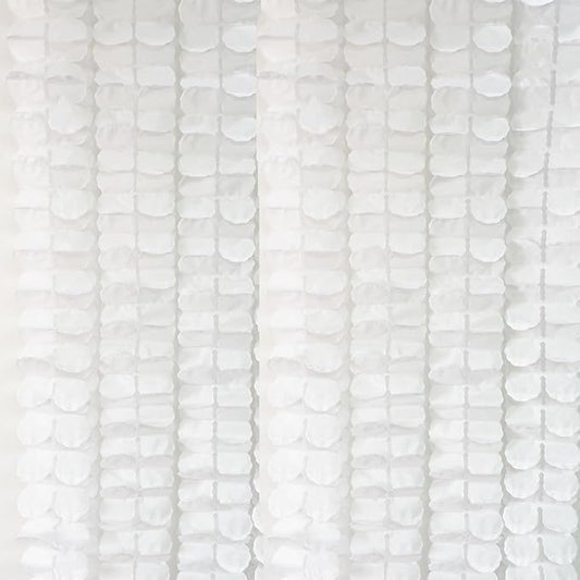 10PCS White Four Leaf Clover Paper Flowers Garland Decorations Four Leaf Clover Paper Banner Tissue Paper Streamers Reusable Hanging Garland for Birthday Wedding Baby Shower Party Backdrop Home Decor
