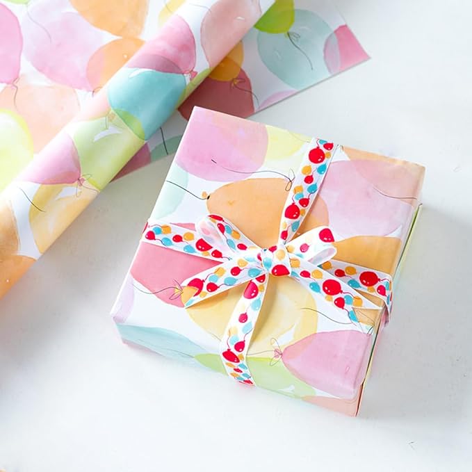 Viadom Birthday Wrapping Paper Roll, Gift Wrap for Boys Girls Kids Women Birthday, Valentines, Mothers day, Graduation, Wedding, Fathers day, Baby Shower, Christmas (17in x 50ft)
