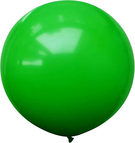 36 Inch Giant Latex Balloons, Standard Green Round Balloons for Birthdays Weddings Receptions Festival Party Decoration, Pack of 5 Pcs