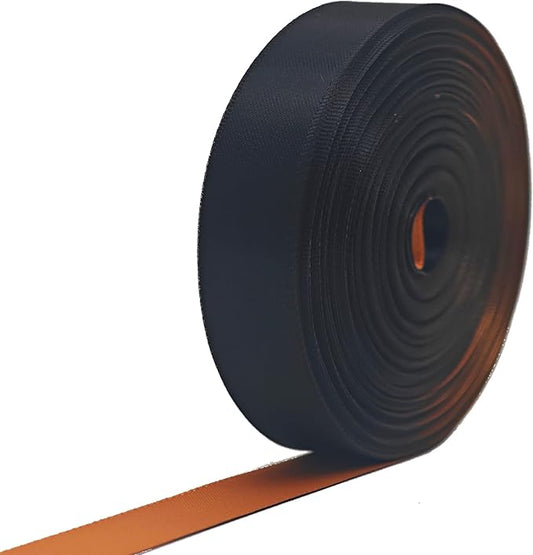 Black and Gold Satin Ribbon, 1 Inch x 30 Yards Double Faced Two-Tone Thick Ribbon for Elegant Gift Wrapping, Wedding Decor, Luxury Packaging, Bows, Crafts & Party Decorations