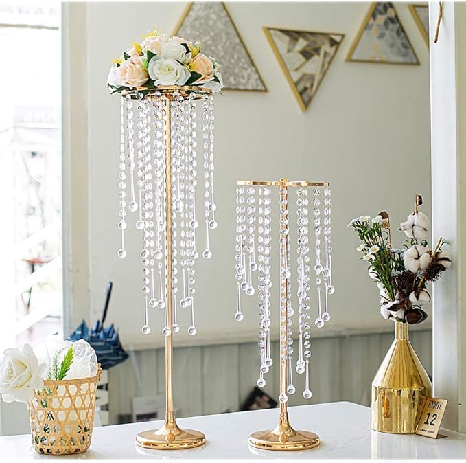 10pcs Wedding Centerpieces for Tables Gold Flower Stand for Wedding Party Decoration Home Decor Road Lead