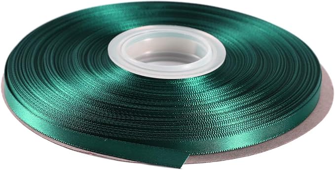 ITIsparkle 1/4" Inch Double Faced Satin Ribbon 50 Yards-Roll Set for Gift Wrapping Scrap Books Party Favor Hair Braids Baby Shower Decoration Floral Arrangement Craft Supplies, Teal Ribbon