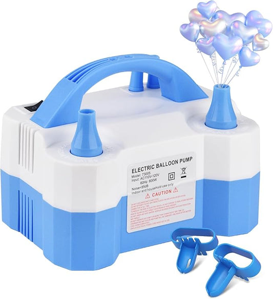 Electric Balloon Pump,Portable Electric Balloon Blower Machine Balloon Air Pump Dual Nozzle,for Birthday Shower Balloons Party Decorations