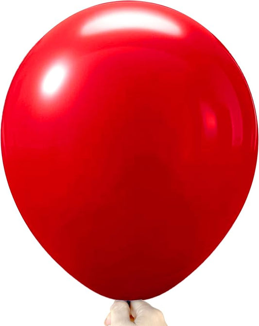 Firomi Red Balloons 18-inch 12 Pack Large Thicken Helium Big Matte Red Latex Balloon Round for Wedding Birthday Party (with 1 Ribbon)