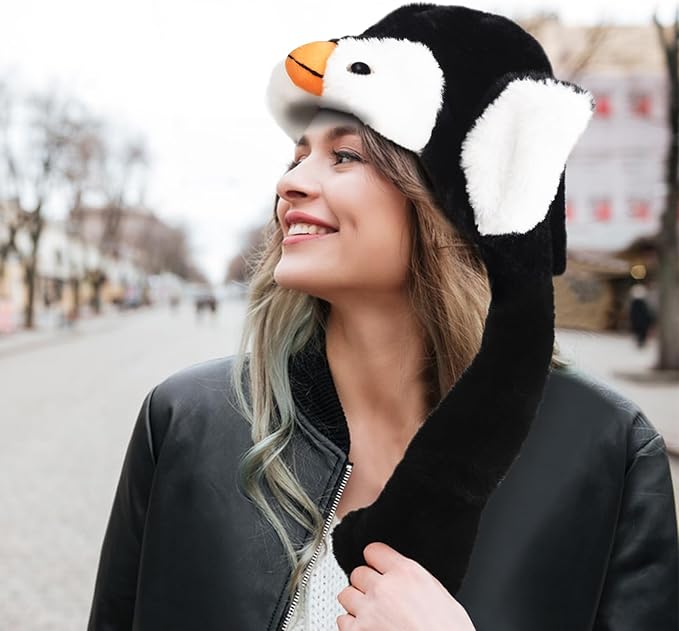 Animal Hat with Funny Plush Moving Ears,Crazy Hats for Kids Holiday Cosplay Easter Dress Up Cute Hat Kids Gift