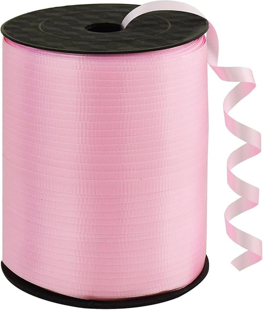 BEISHIDA 500 Yards Matte Light Pink Curling Crimped Ribbon Balloon String Ribbons for Gift Wrapping Ribbon for Birthday Valentines Baby Shower Mothe's Day Decoration