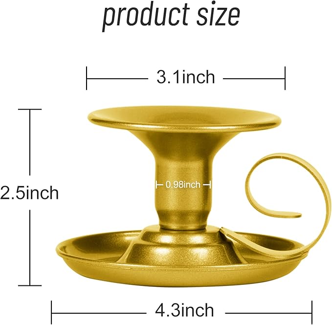 Gold Candlestick Holders – 8 Pack Retro Iron Taper Candle Holders for Wedding Centerpieces, Party, Christmas, Home Table Decor, Birthday Gift