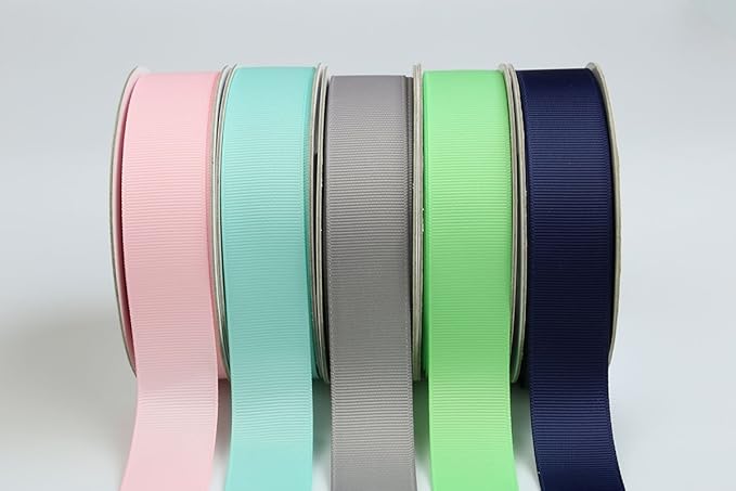 Ribbonitlux 1" Wide Solid Grosgrain Ribbon 25 Yards (314-Aqua）, Set for Gift Wrapping, Party Decor, Sewing Applications, Wedding and Craft
