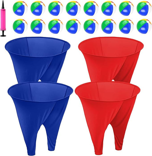 Granny Pants Yard Game Freaky Party Games Pants with Bouncy Balls and Air Pump Oversized Granny Pants Outdoor Game for Adults and Family Interactive Throwing Game for Group Gatherings