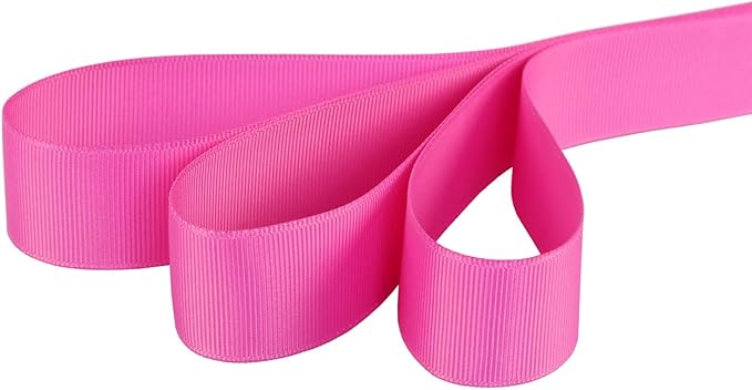 Ribbonitlux 1" Wide Solid Grosgrain Ribbon 25 Yards (183-Garden Rose）, Set for Gift Wrapping, Party Decor, Sewing Applications, Wedding and Craft