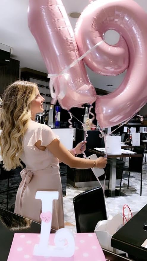 40 Inch Pastel Pink Numbers 9 Balloon, Balloons Decorations for 9 19 90 Birthday Party, Engagement, Wedding, Graduations, Photo Shoot Supplies