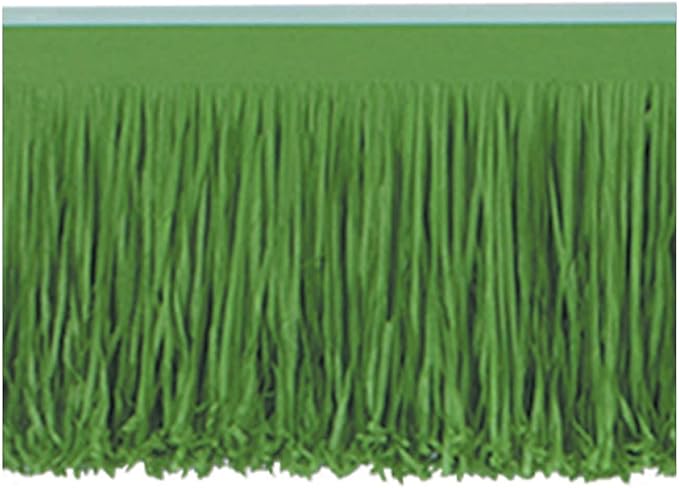 Beistle, 2 Piece Tissue Fringe Drapes, 15" x 10' (Green)