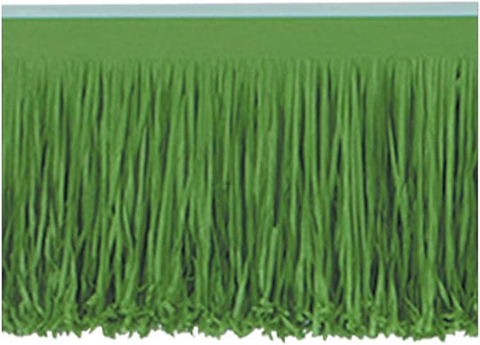 Beistle, 2 Piece Tissue Fringe Drapes, 15" x 10' (Green)