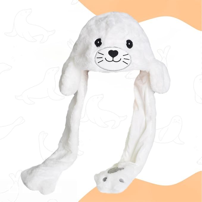 Animal Hat with Funny Plush Moving Ears,Crazy Hats for Kids Holiday Cosplay Easter Dress Up Cute Hat Kids Gift