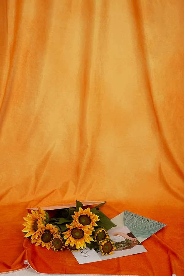 Kate Orange Photography Backdrops Abstract Photo Backdrop Poratrait Background for Photoshoot, 6.5x10ft