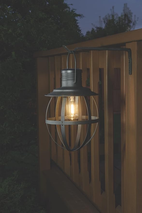 Xodus Innovations BL840-2 Battery Powered Outdoor 11.5 inch Decorative LED Metal Hanging Lantern with Your Choice of 4, 6 or 8 Hour Automatic Timer, Black…