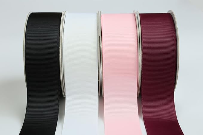 Ribbonitlux 1.5" Wide Solid Grosgrain Ribbon 25 Yards (117-Light Pink）, Set for Gift Wrapping, Party Decor, Sewing Applications, Wedding and Craft