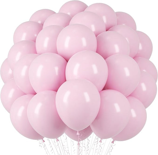 Voircoloria Light Pink Balloons, 66pack 12inch Pastel Pink Latex Party Balloons for Boys Girls Birthday Party, Baby Shower, Wedding, Gender Reveal, Baby Shower, Anniversary Party Decorations