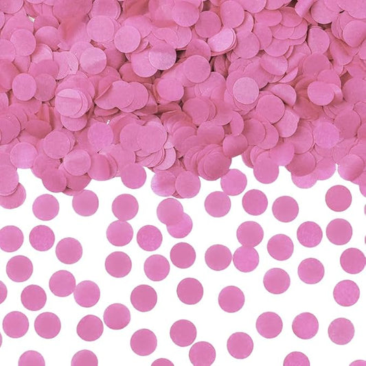 0.5LBS Confetti, Pink Biodegradable Confetti - Rectangular Fluttering Tissue Paper Confetti for Gender Reveal and Launcher use – Parties, Concerts and Weddings for Events (0.5Lbs pink)