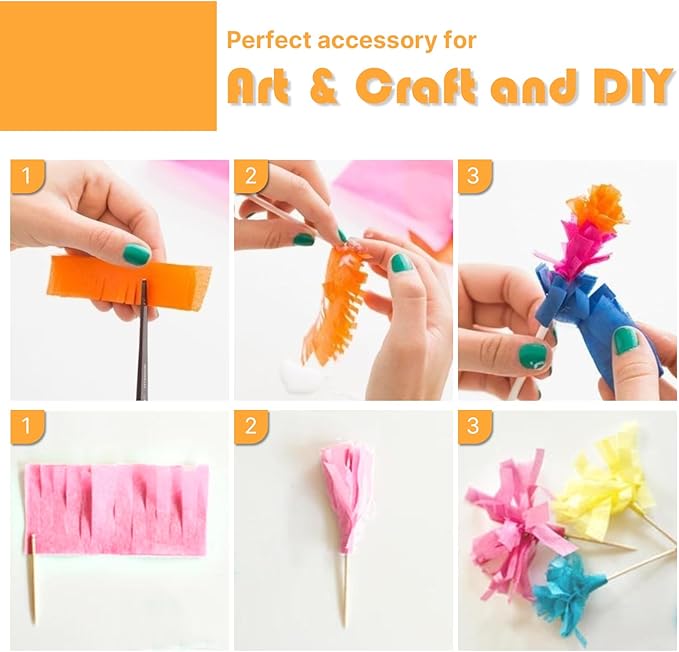 PartyWoo Crepe Paper Streamers 6 Rolls 492ft, Pack of Peach, Purple, Light Pink and Pastel Blue Party Streamers for Mermaid Birthday Decorations, Mermaid Party Decorations (1.8 Inch x 82 Ft/Roll)