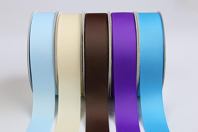 Ribbonitlux 1" Wide Solid Grosgrain Ribbon 25 Yards (340-Turquoise）, Set for Gift Wrapping, Party Decor, Sewing Applications, Wedding and Craft