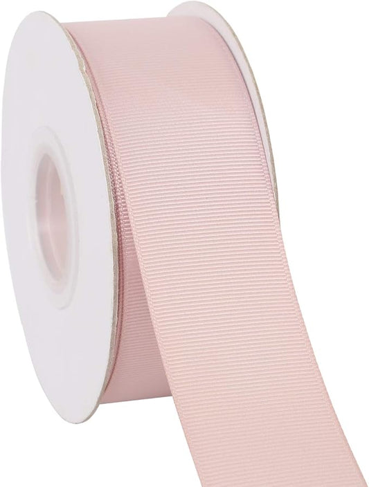Ribbonitlux 1.5" Wide Solid Grosgrain Ribbon 25 Yards (813-Vanilla）, Set for Gift Wrapping, Party Decor, Sewing Applications, Wedding and Craft