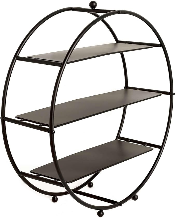 Efavormart 21" Matte Black Metal Tiered Cupcake Stand, 3 Tier Dessert Cupcake Holder Display Stand