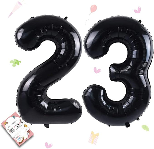 40 inch Number Balloon 0-9 Black Large Number 23 Balloons,Digital Balloons for Birthday Party Celebration Decorations Supplies, Helium Foil Number Balloons for Wedding Anniversary