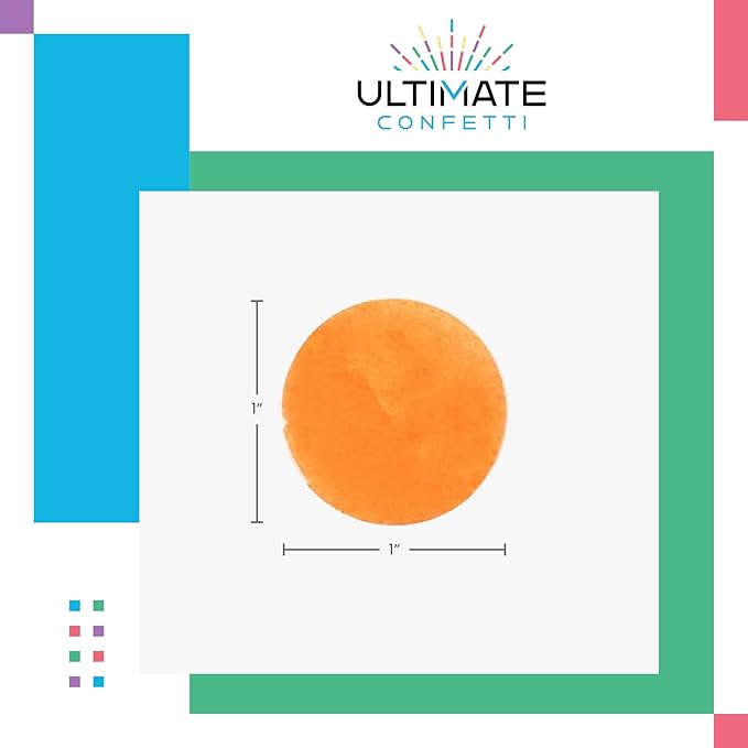 Ultimate Confetti, Yellow Biodegradable Confetti Circles - Flame-Resistant and Slow-Falling Round Tissue Paper Confetti for Cannon and Launcher use – Best for Celebrations - 1 lb, 16 oz