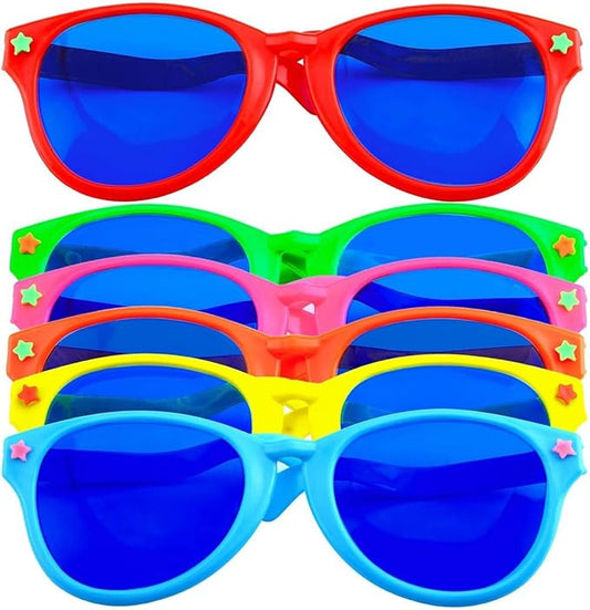 6 Pcs Jumbo Plastic Sunglasses Funny Party Glasses For Birthday Party Halloween Cosplay Supplies