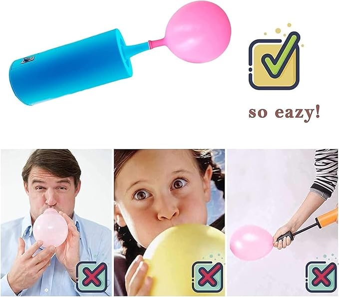 Balloon Pump Electric Air Pump for Balloons Portable Balloon Inflators Blower Machine for Birthday Party Balloon Decorations for Long Animal Twisty Curly Balloon, Foil Balloons(12V 18W)