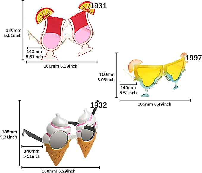musykrafties Photo Booth Props Sunglasses Set