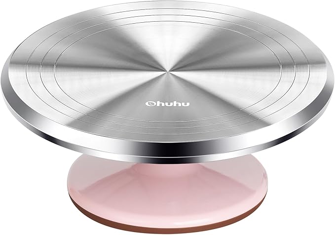 Ohuhu Cake Stand, Aluminium 12''Cake Turntable Decorating Bakery Supplies - BPA-Free Frosting Spinner Rotating Revolving Lazy Susan Perfect Gifts