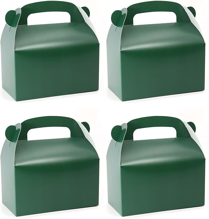 30pcs Dark Green Party Favor Gift Box, Cardboard Treat Box. Perfect for St. Patrick's Day, Birthday or Any Fun Party