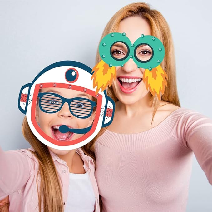 Outer Space Photo Booth Props, 41pcs Outer Space Party Decorations, Tvorvik Alien Photo Booth Props, Astronaut Birthday Decorations, Suit for Alien Birthday, Astronomy Astronaut Themed Party